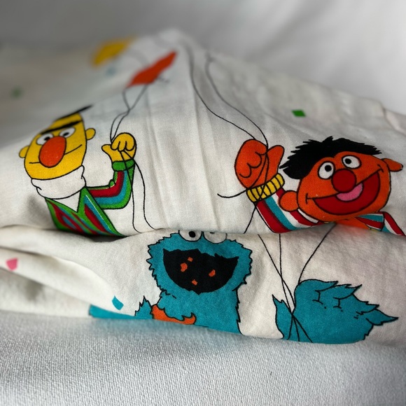 1980s - 1990s Jim Henson Sesame Street curtains, set of 2 , made in Canada - Picture 6 of 16